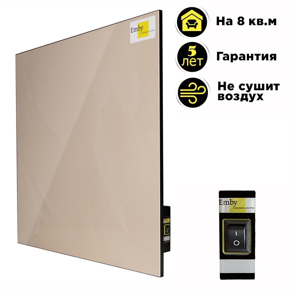 Керамический обогреватель Emby CH-400 бежевый с кнопкой на 8 кв.м - фото 1 - id-p2596230118