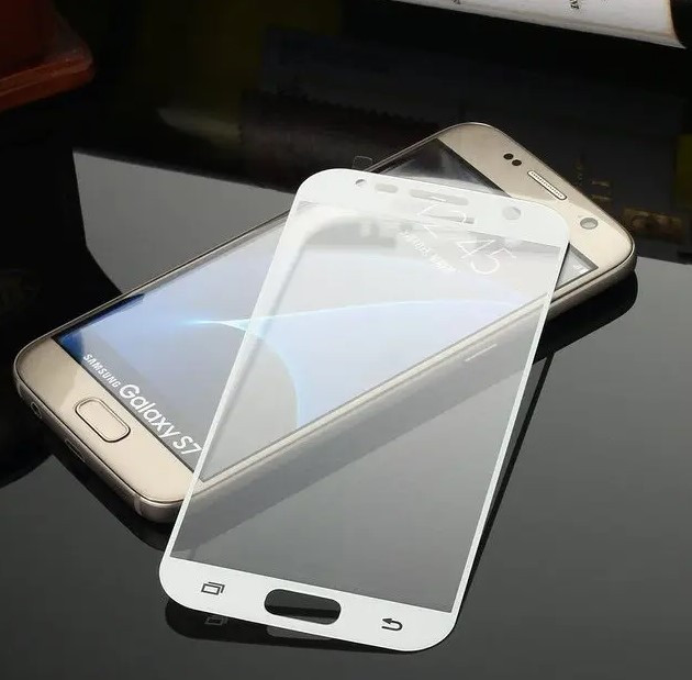 Захисне скло Full Screen Glass for Samsung G930 Galaxy S7 Glossy White (0.3mm), фото 5