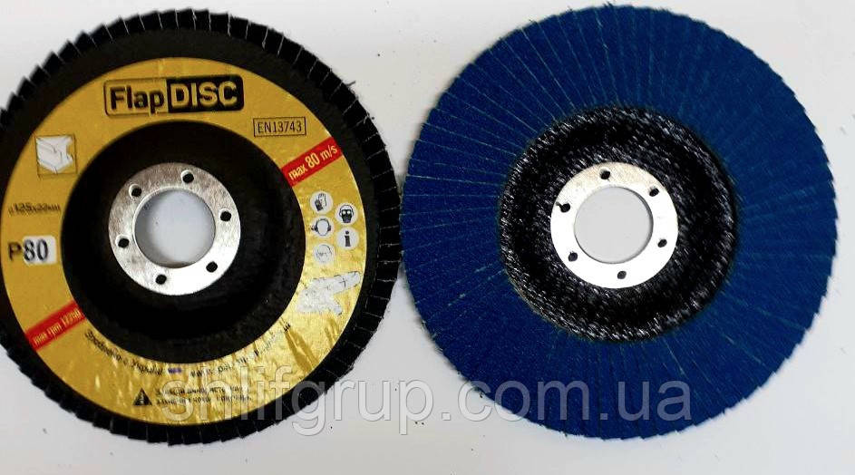 Лепестковый наждачный диск р80 синий КЛТ на болгарку: продажа, цена в .