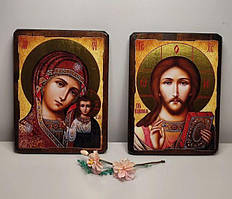 Весільні ікони в старослов'янському стилі, з ефектом "під старовину"