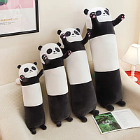 Мягкая игрушка Длинная Панда 130 см, плюшевая подушка антистресс Черно-Белая