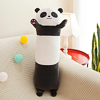 Мягкая игрушка Длинная Панда 110 см, плюшевая подушка антистресс Черно-Белая