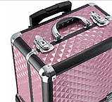Валіза косметична Tectake 401444 на колесах рожева, фото 8