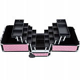 Валіза косметична Tectake 401444 на колесах рожева, фото 2