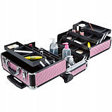 Валіза косметична Tectake 401444 на колесах рожева, фото 5