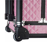 Валіза косметична Tectake 401444 на колесах рожева, фото 7