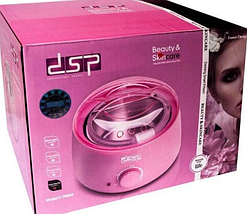 Воскоплав зі знімним відерцем Beauty Skincare DSP F-70004 80 Вт для воскової депіляції Рожевий, фото 5