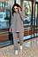 Жіночий вельветовий костюм великого розміру із сорочкою прогулянковий, колір пудровий, чорний, сірий, м'ятний, фото 5