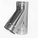 Трійник димоходу 45° Ø 400 мм без утеплення (Моно) з нержавіючої сталі AISI-201 Товщина 0,5 мм для котла, фото 3
