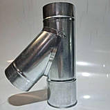 Трійник димоходу 45° Ø 400 мм без утеплення (Моно) з нержавіючої сталі AISI-201 Товщина 0,5 мм для котла, фото 7