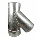 Трійник для димоходу 45° Ø 150 мм одноконтурний (Моно) з нержавіючої сталі AISI-201 Товщина 0,8 мм для грубки, фото 6