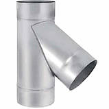 Трійник димоходу 45° Ø 400 мм без утеплення (Моно) з нержавіючої сталі AISI-201 Товщина 0,5 мм для котла, фото 10