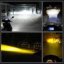 Світлодіодна лампа H6/BA20D LED Moto білий / жовтий CSP LED, фото 3