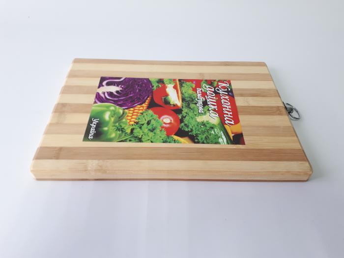 Бамбукова обробна кухонна дошка для нарізання овочів та продуктів прямокутна 24*34 cm IKA SHOP