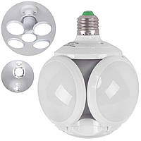 Раскладная светодиодная лампа светильник 30Вт, E27 / Складная LED лампочка-люстра