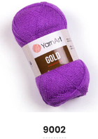 Нитки пряжа для в'язання акрил з люрексом/метанітом GOLD YarnArt Голд ЯрнАрт № 9002 - орхидея
