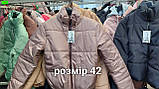 Куртка коротка весняна колір ментоловий розміри 42 44 46, фото 7