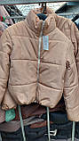 Куртка коротка весняна колір ментоловий розміри 42 44 46, фото 9