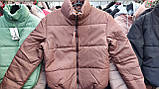 Куртка коротка весняня колір мокко розміри 42 44 46, фото 9