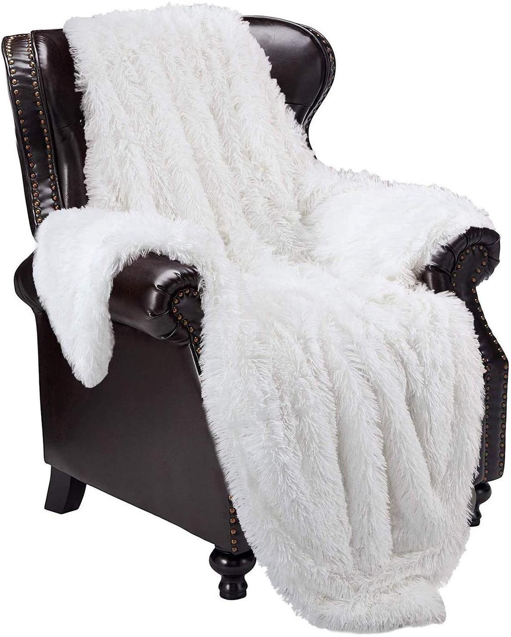 Плед хутряний травка 160х210 крем HomeBrand