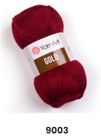 Нитки пряжа для в'язання акрил з люрексом/метанітом GOLD YarnArt Голд ЯрнАрт № 9003 - бордо