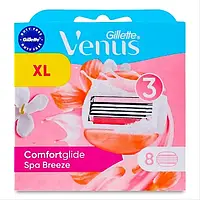 Сменные картриджи для бритья (лезвия кассеты) женские Gillette Venus ComfortGlide Spa Breeze 8 шт