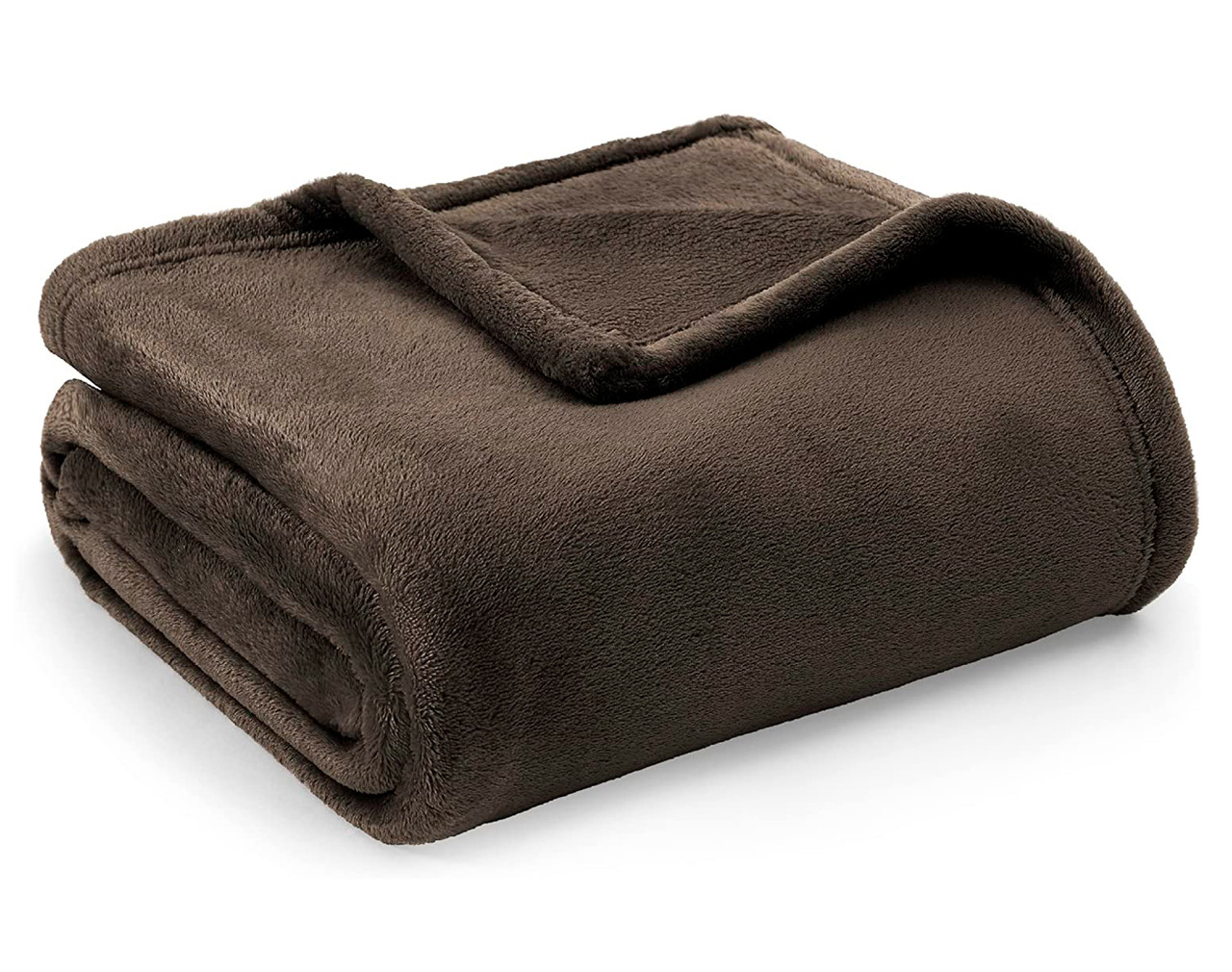 Плед хутряний однотонний 200x230 шоколад HomeBrand