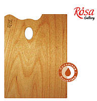Палітра дерев'яна прямокутна ROSA Gallery ергономічна промаслена 20х30см