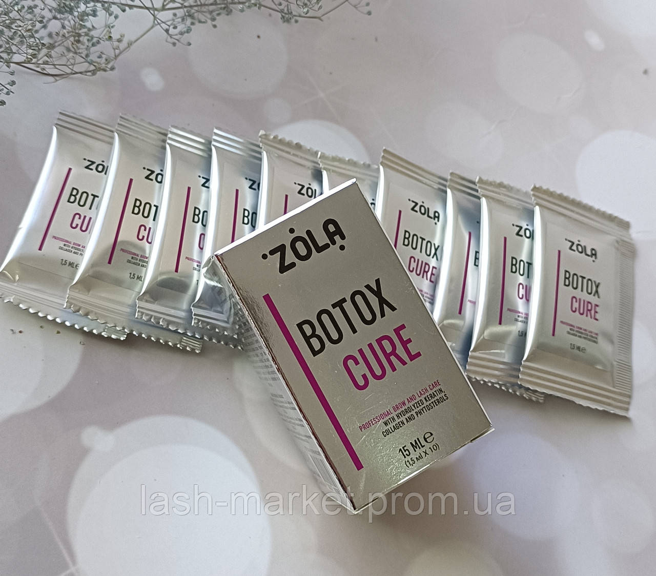 ZOLA Ботокс для брів і вій в саше Botox Cure 1,5 мл. Ціна за 1шт.