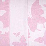 Плед бавовняний Метелик 140х200 рожевий Love You, фото 2