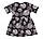 Сукня для дівчинки Bembi ПЛ351 чорний супрем з малюнком 104, фото 4