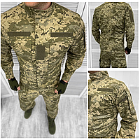 Тактическая форма пиксель ВСУ, Тактический костюм армейский рип-стоп (вафелька), Камуфляж светлый пиксель MAR
