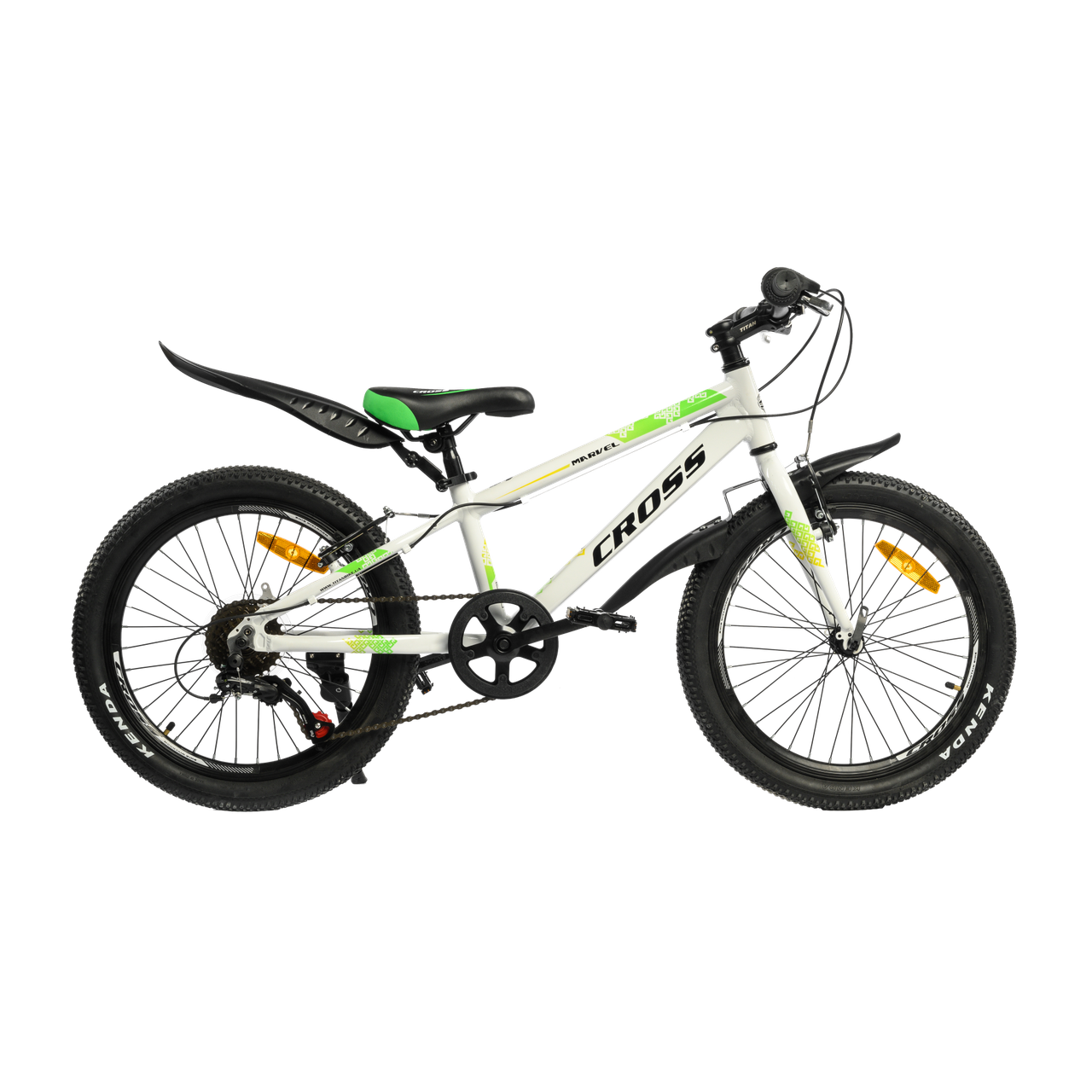 Дитячий велосипед Titan Marvel 20 біло-зелений Велосипед підлітковий 20 дюймів від 110 см