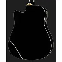 Акустична гітара Harley Benton D-120 CE BK, фото 6