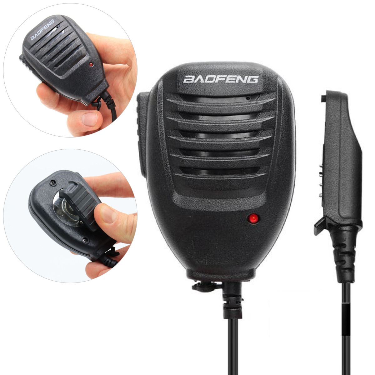 Ручний мікрофон для радіостанції Baofeng UV-5R / Тангента для рації / Переносний маніпулятор з тангентою