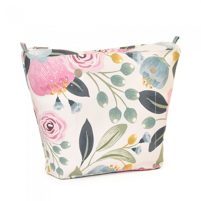 Джинсова підкладка для сумки classic, Blossom біла, фото 1