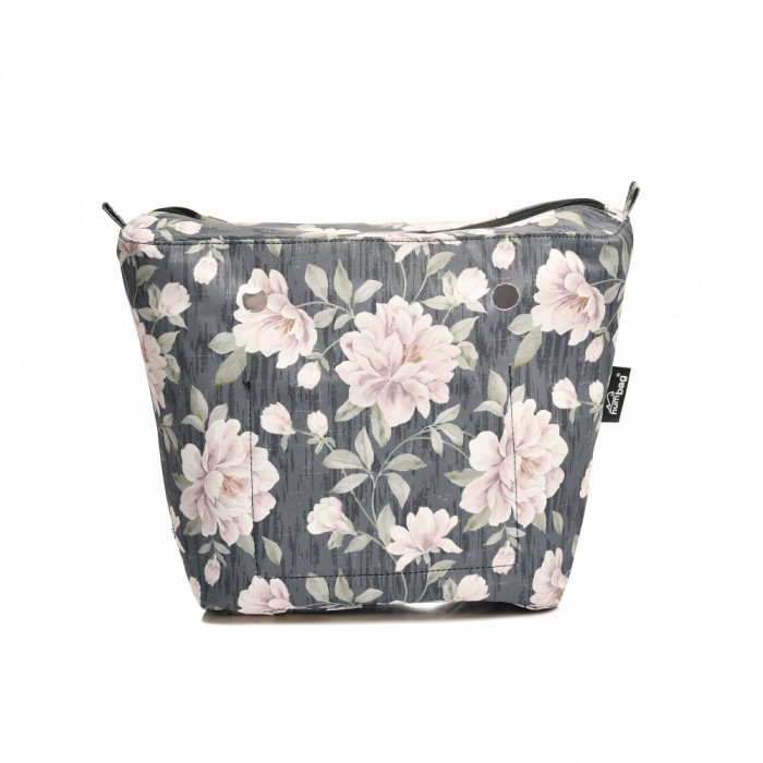 Джинсова підкладка для сумки mini, Півонії темні, фото 1