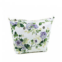 Джинсова підкладка для сумки mini, Троянди біла