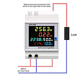 Енергометр на DIN рейку/Ватметр D52-2066 на дин рейку AC 80-300V, 0-100A/ цифровий лічильник на DIN-рейку, фото 2