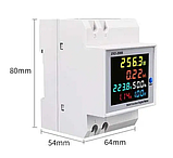 Енергометр на DIN рейку/Ватметр D52-2066 на дин рейку AC 80-300V, 0-100A/ цифровий лічильник на DIN-рейку, фото 4
