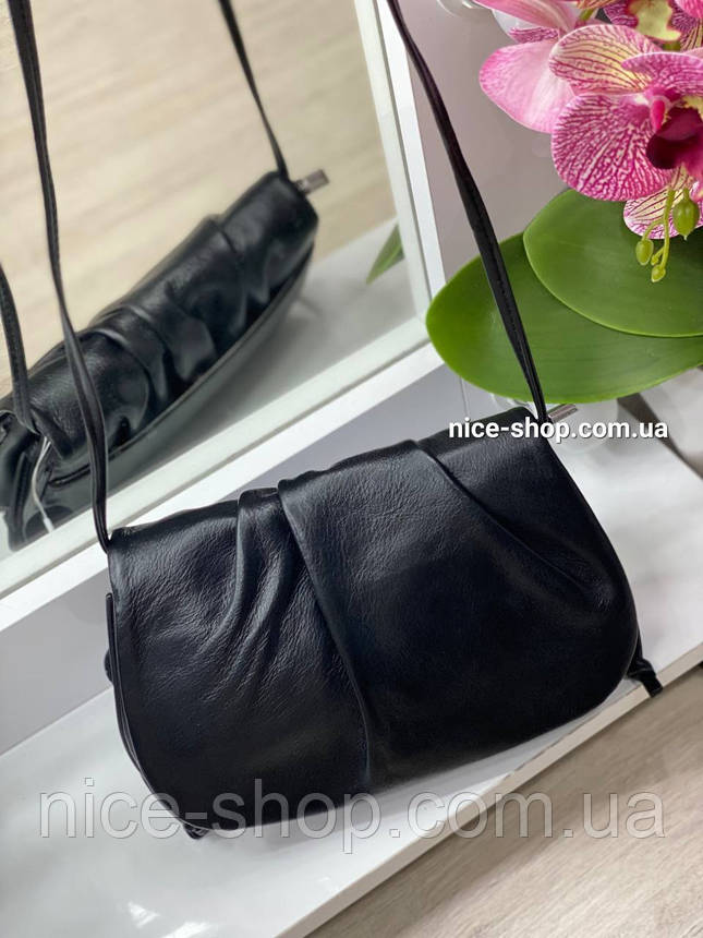 Сумка у стилі Bottega Veneta Pouch шкіряна, фото 1