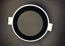 Стельовий світильник врізний 5 W 4200 K круглий чорний 3 режими Код.56215, фото 3