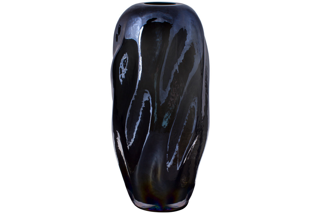 Ваза скляна Infinity 31.5см, колір - синя сталь ТОВАР ВІД ВИРОБНИКА