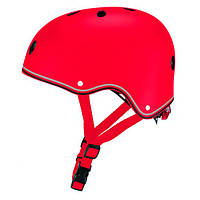 Шлем защитный детский GLOBBER красный с фонариком 48-53см 507-102