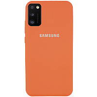 Чохол Silicone Cover Full Protective (AA) для Samsung Galaxy A41 Жовтогарячий / Apricot