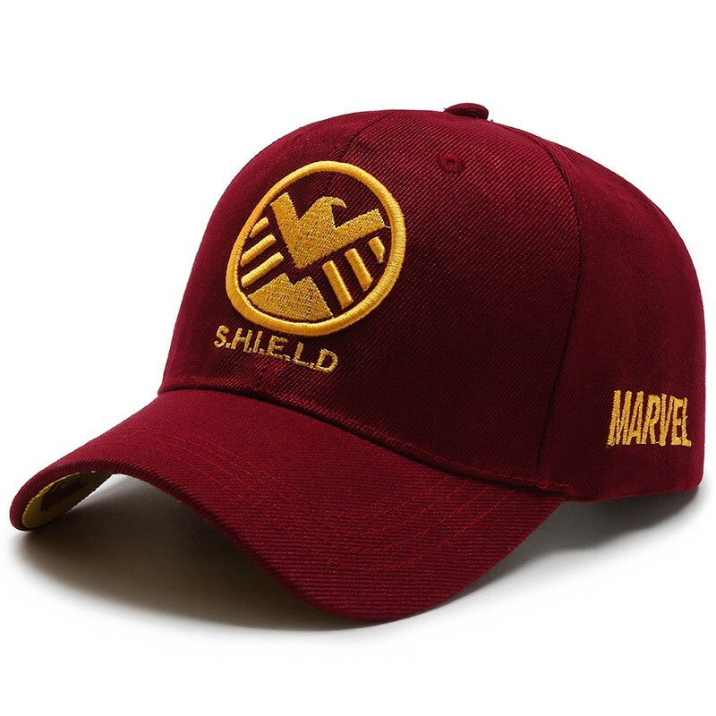 Бейсболка Narason бордового кольору з логотипом S.H.I.E.L.D