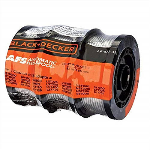 BLACK DECKER Леска для триммера, 30 футов, 0,065 дюйма, 3 упаковки ...