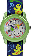 Green Geckos Часы Timex Boys T72881 Time Machines Green Geckos с эластичным тканевым ремешком