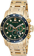 48mm Gold & Green Мужские часы Invicta Pro Diver Collection с хронографом