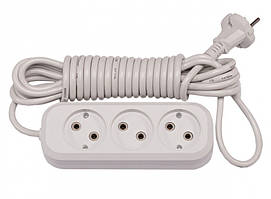 Подовжувач на 3 гнізда 5м без заземлення